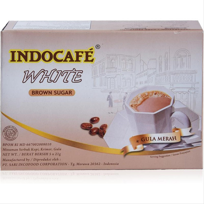 Indocafe White Brown Sugar ISI 5 Sachet